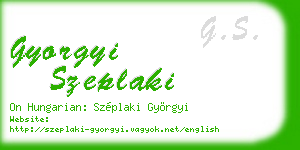 gyorgyi szeplaki business card