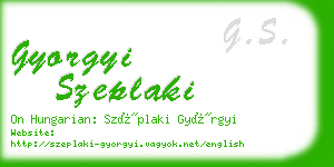 gyorgyi szeplaki business card